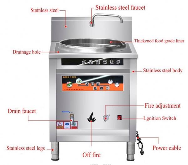 Fully Automatic Kitchen Processing Equipment Stainless Steel Cooking Pot Set