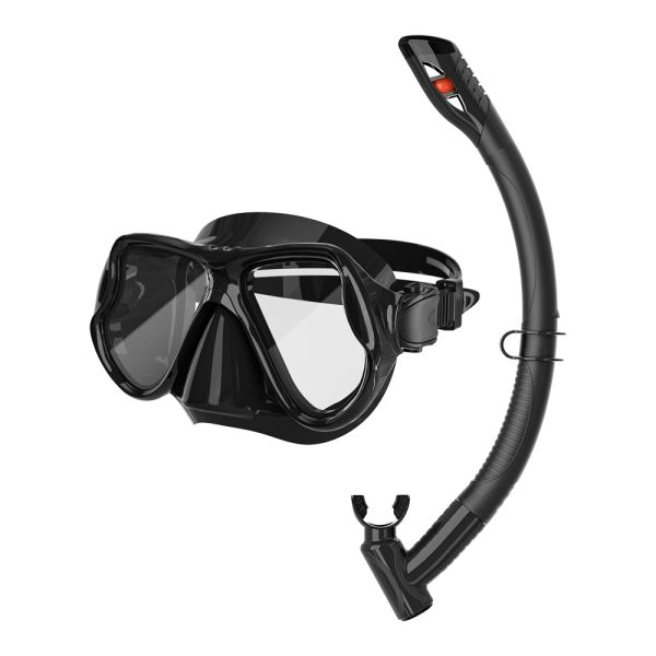 Máscara de buceo sin marco de silicona y snorkel para niños