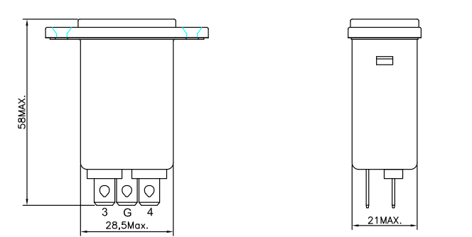 Низкопроходный фильтр силы EMI гнезда фильтра EMI одиночной фазы YB11A1-10A-Q5