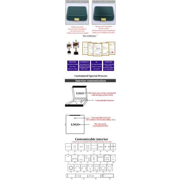 Floating Effect High-End PU Leather Jewelry Storage Case for Ring Ear Studs