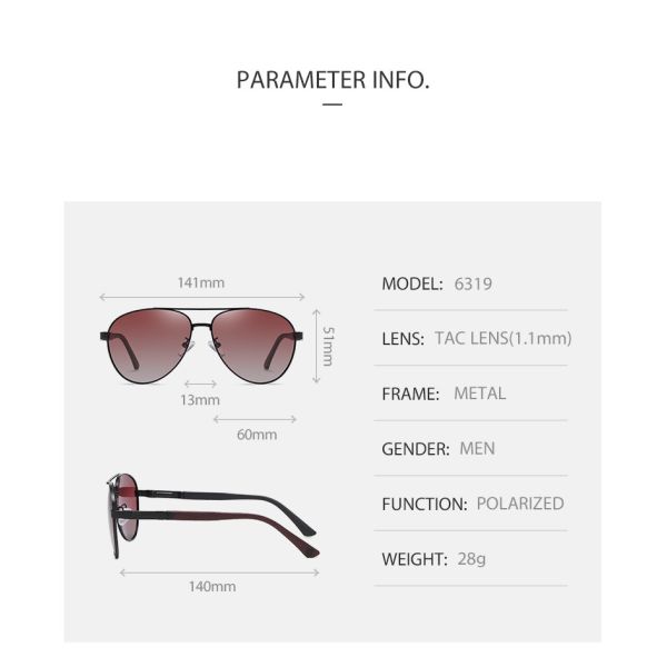 Service des douanes de Metal Frame Sunglasses d'aviateur avec la lentille de 60mm