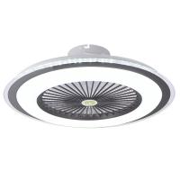 Bande lumineuse de plafond LED de luxe moderne et tendance avec ventilateur et télécommande