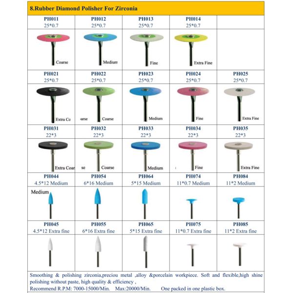 Diamond Rubber Grinder Used for Dental Technicians