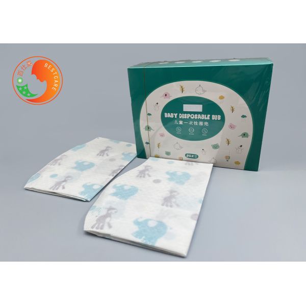 Eating Disposable Baby Bibs ECO Friendly Neck Adjustable Non Washable Bibs Disposable