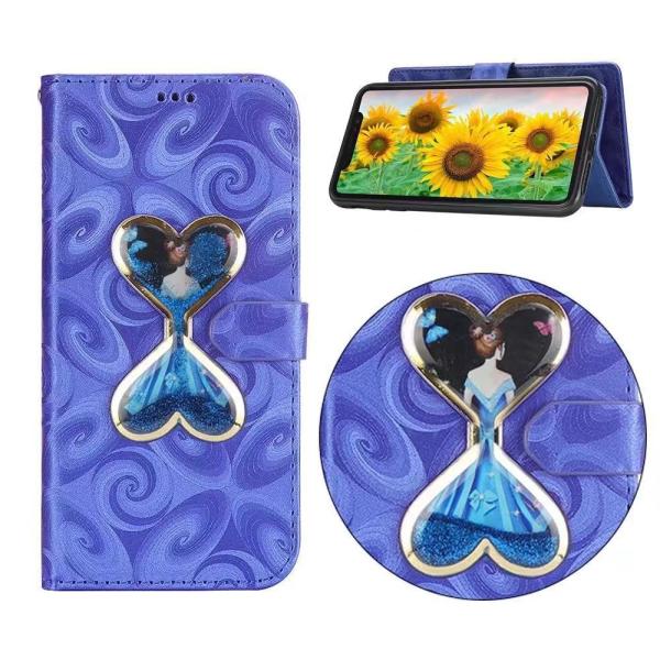 Iphone, Samsung flowing heart wallet leather case, Iphone Xs Max wallet leather case,Samsung wallet leather case