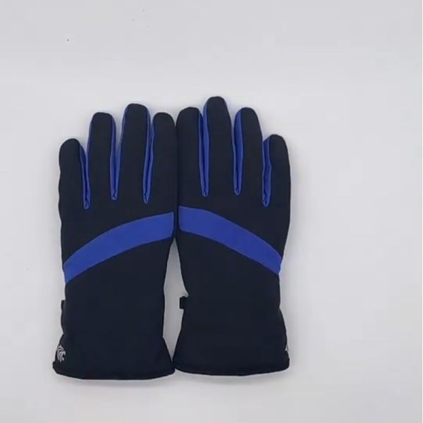 Adjustable Wrist Strap Winter Activities Waterproof PU Palm Ski Gloves Women Outdoor Sports Warm Taslon Polyester Mittens