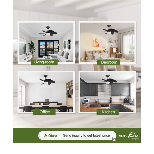 1stshine 6 Blades Ventilador de teto com controle remoto e motor leve DC 2- 1stshine