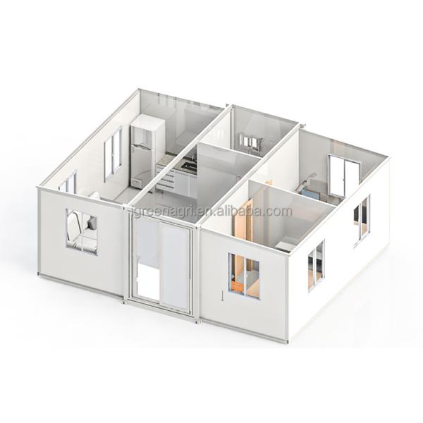 Customizable 40ft Expandable Container House With Gypsum Board Covering 20ft 40ft