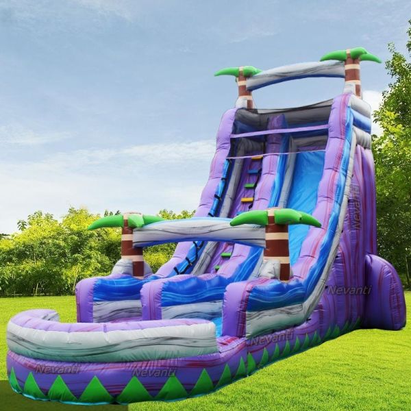 Inflatable Bounce House with Water Slide Max Capacity 100-500kg Repair Kit Included