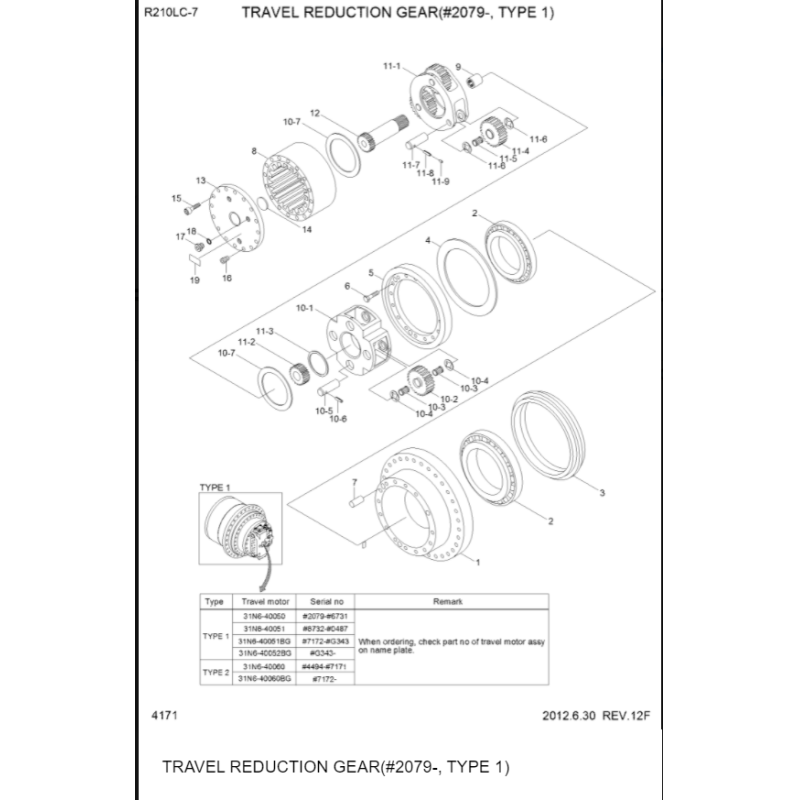 XKAQ-00402 XKBH-02185 4893389 XKAH-00360 Final Drive Excavator Fit R140LC-7 R210LC-7 R210LC-9 R220LC-9S
