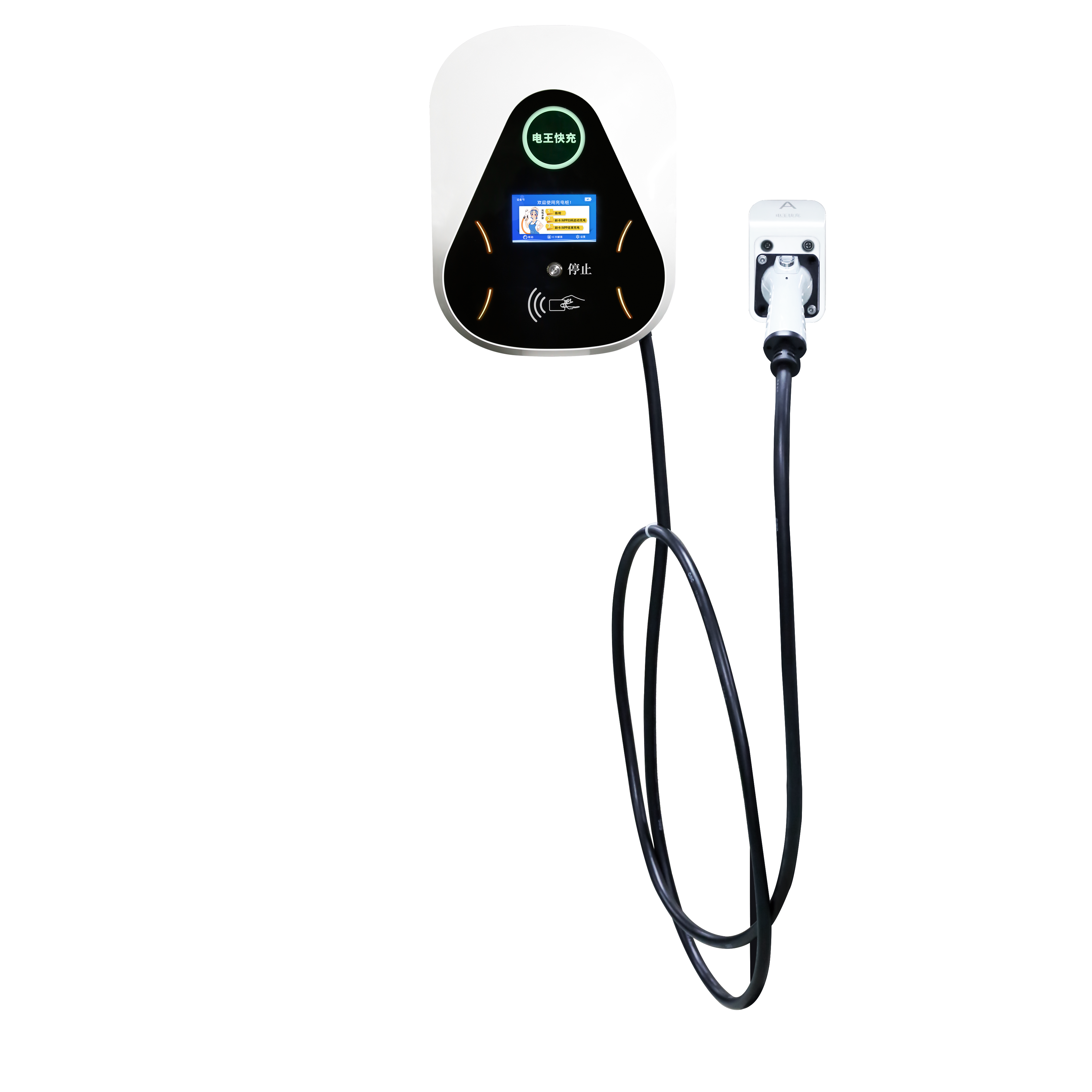 Rango de voltaje de entrada 220VAC Cargador portátil de 7 kW montado en la pared para vehículos de energía