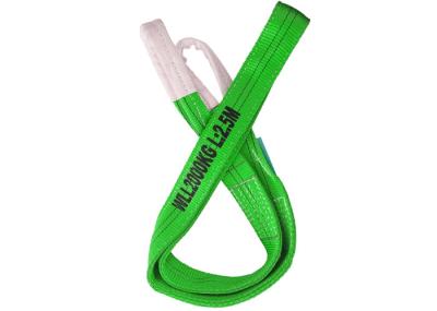 O estilingue dobro verde do Webbing da dobra, corrrentes de levantamento lisas da Web 2T personalizou o tamanho