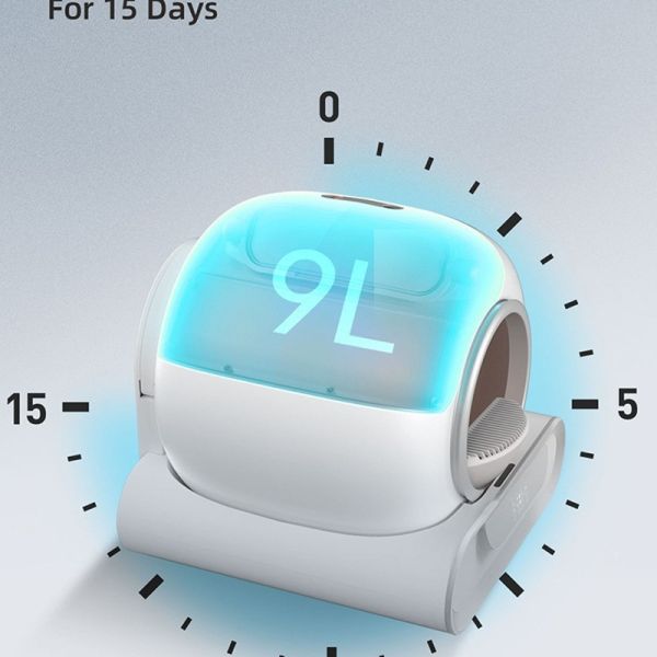 Contrôle d'odeur de la litière électrique pour chat Résistance aux poils d'animaux de compagnie Contrôle de l'application de lumière nocturne