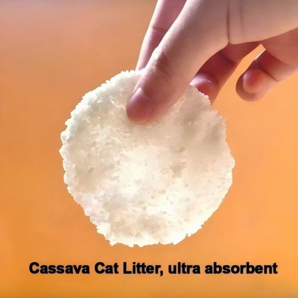 Eco-Friendly Pet Supplies Cat Litter Made From Natural Cassava Starch Clumping Cassava Cat Litter