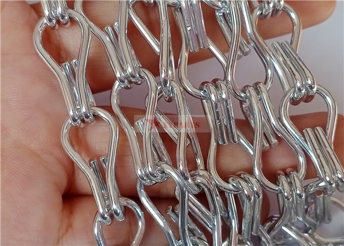 12x24мм Алюминиевые цепные ссылки занавески Серебряный цвет для разделителей помещений