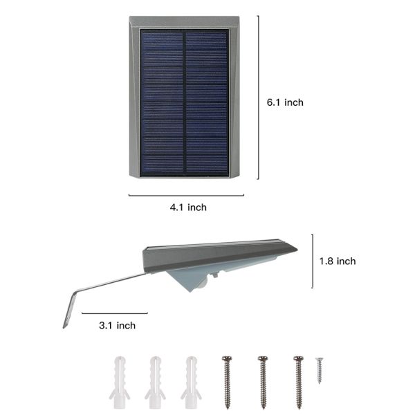 7000K 100LM Motion Sensor Solar Gutter Lights