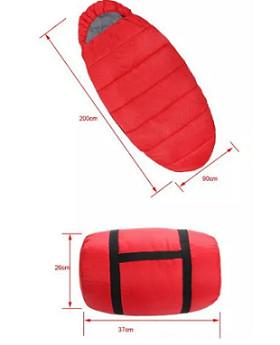 Red blue travel ultralight Oval Sleeping Bag for 4 year old toddlers