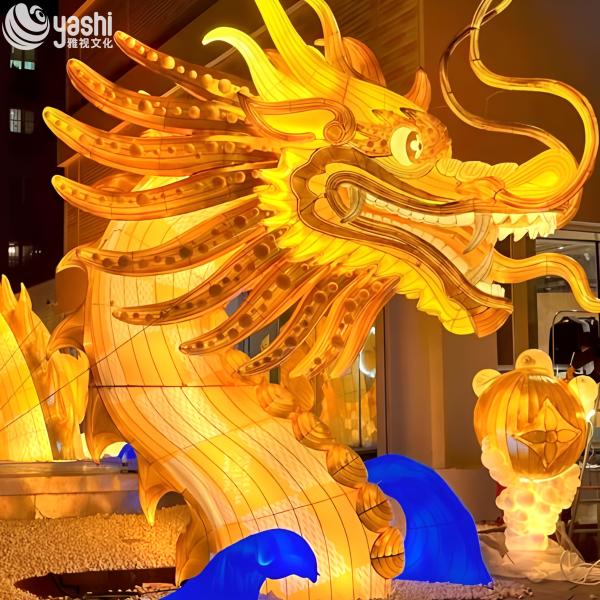 New Year Handmade Outdoor Chinese Silk Lantern For Chinatown Celebrations