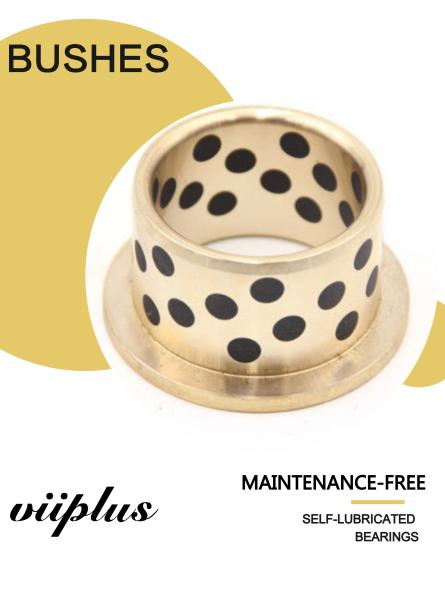 Double Loop Oil Grooved Cast Bronze Bushings Self Lubricating Bearing Corrosion Resistance