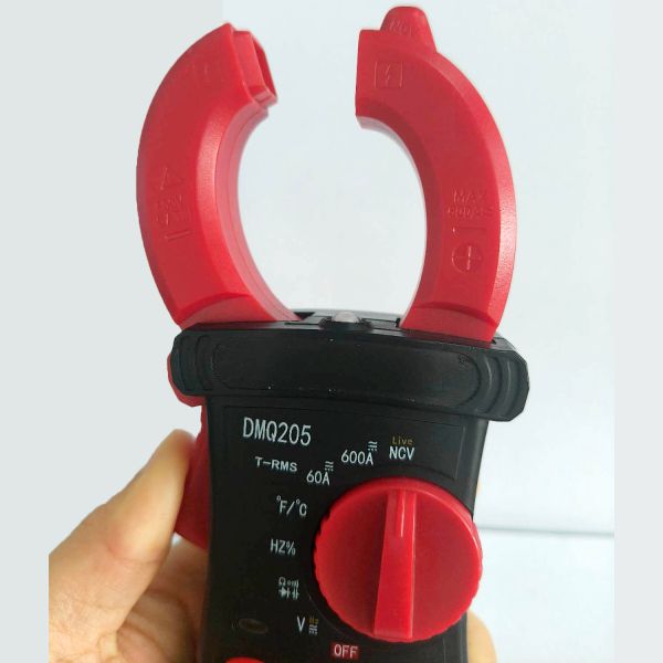 Anti Burn Electrician Maintenance Clamp Multimeter High Precision AC 600A DMQ205