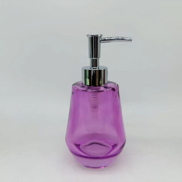 3pcs Glass Bathroom Accessories Set Raindrop Shape Glass Soap Dispenser Tumbler Holder