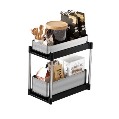 Standing Storage Rack for Kitchen Stainless Steel 395*230*389mm Rectangular