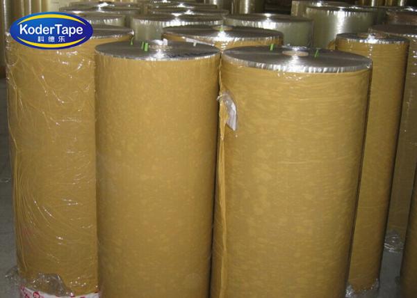 Self Adhesive Tape Jumbo Rolls Brown BOPP Pressure Sensitive 36-90 Micron Thickness