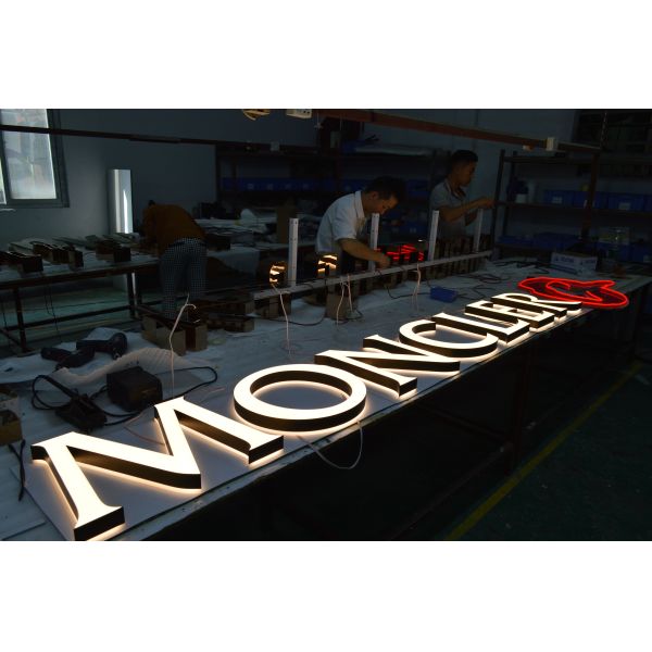 3D Acrylic Front Lit Channel Letter Sign PANTONE / RAL 40mm For Office