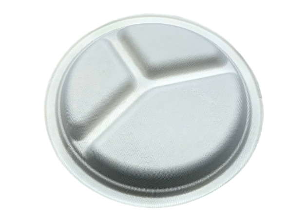 φ225×18mm 16 Grams Biodegradable Sugarcane Bagasse Plates