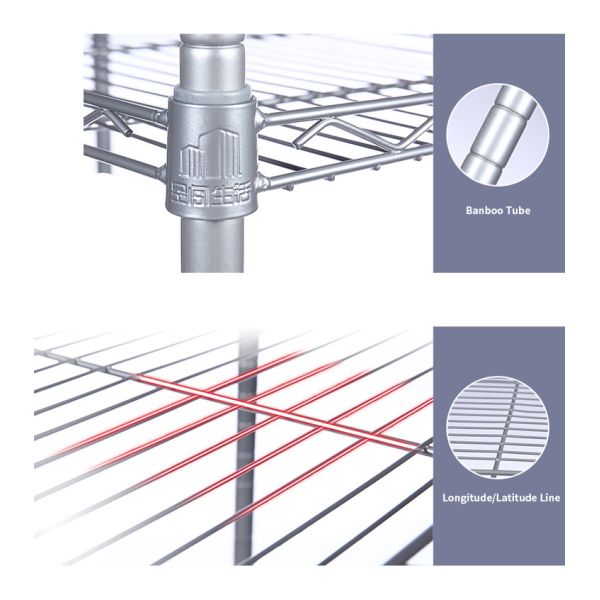 Multifunctional Kitchen  living room  Metal 4 5 6 Tier Storage Rack