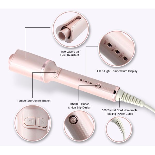Анти- запутывая палочка завивая утюга 55W 32mm регулируемая все типы волос
