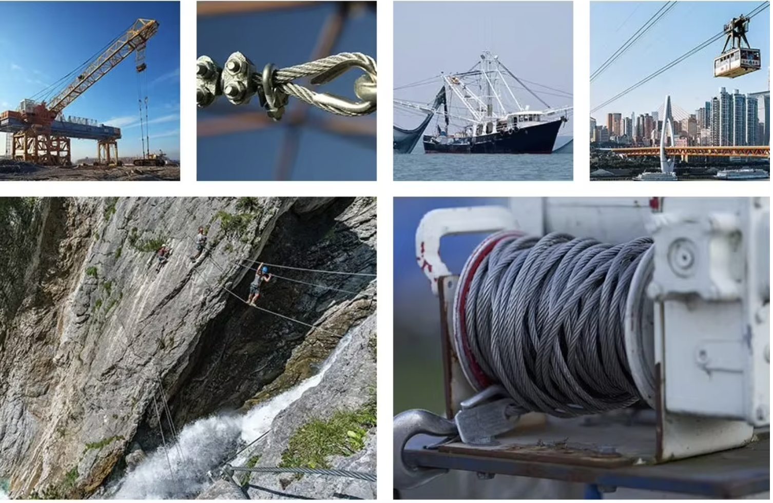 Elevator Hoist Stainless Steel Wire Ropes Heat Resistant For Elevator