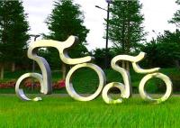 Vida - da escultura de aço inoxidável do ciclismo da escultura do esporte do tamanho estilo moderno
