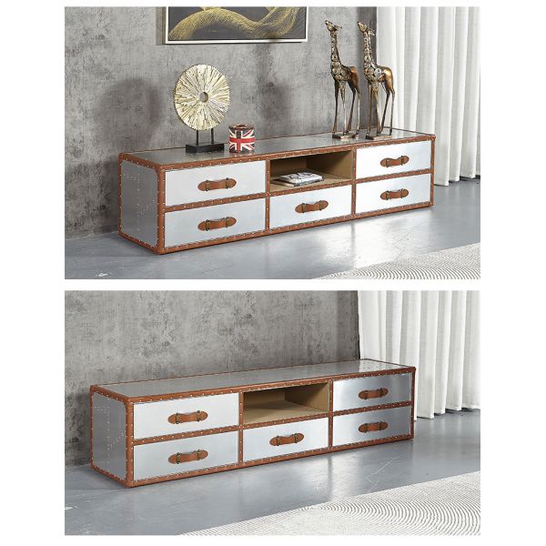 Nidea #317 Aviator Retro Industrial Loft Style Vintage TV Stand Cabinet for Living Room Villas Unit