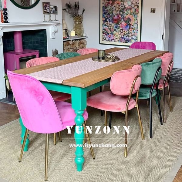 Luxury Dining Chair with Gold Metal Legs Soft Back Upholstered in Velvet Fabric for Hotels Coffee Shops Weddings Outdoor Use