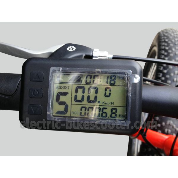 750W Electric Beach Cruiser Bikes Orange Aluminum Alloy 6061