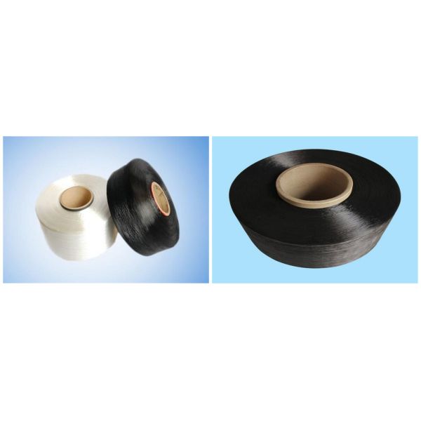 Fil à tricoter en nylon 150D/48F du nylon 6 de 100% FDY sur la couleur noire blanche de noyau