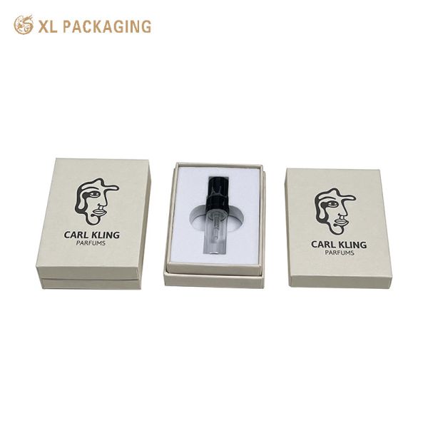 Custom 3-Piece Rigid Perfume Sample Box with Embossed Logo and Velvet-Lined EVA Insert