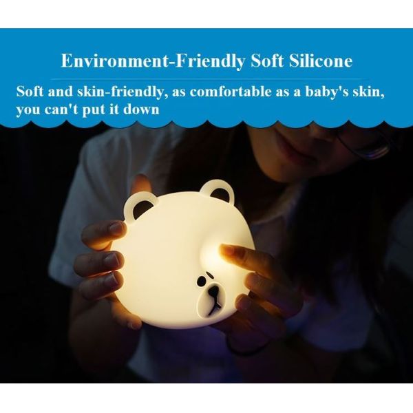 Свет ночи медведя силикона красочный милый, милый немногое, детали домочадца силикона