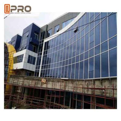 Parede de cortina de vidro de alumínio da cor azul para construir a decoração da parede exterior