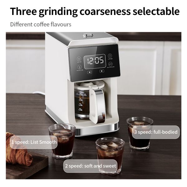 900W Coffee Machine Fully Automatic Drip Grinder Integrated 780ML Capacity