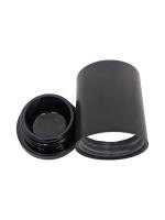9 ml De verre rond haut sans épaule à vis haut des bocaux en verre noir, couvercle noir haut