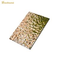 ASTM laminent à froid la finition de plaque métallique de miroir de vague d'eau de feuille d'acier inoxydable