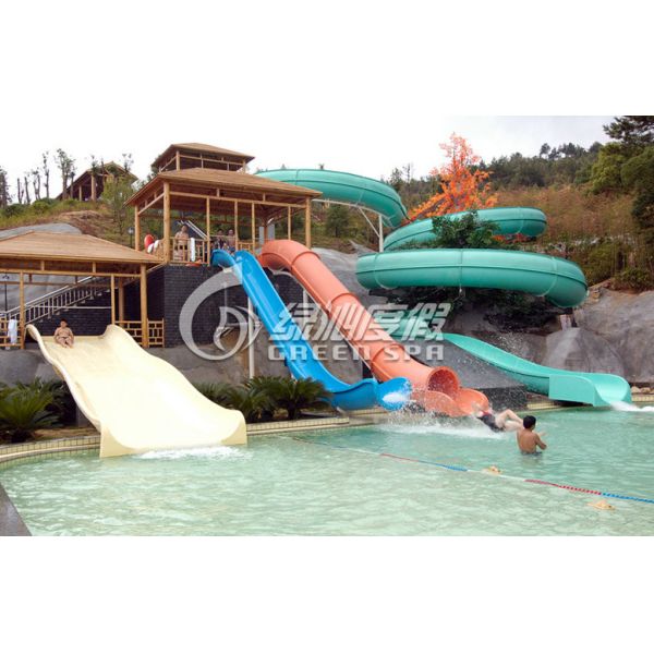 Fiberglass Cannon / Sleigh Water Slide , Outdoor Water Park Slides