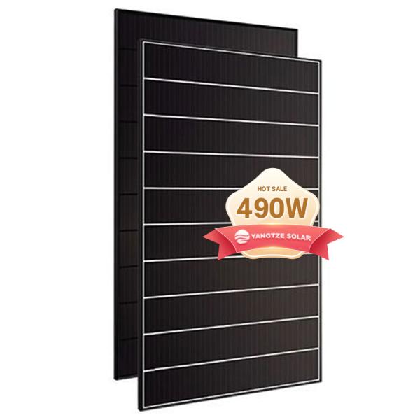IP68 Black Shingled Mono Facial Solar Panel Cells Without Busbars 490w