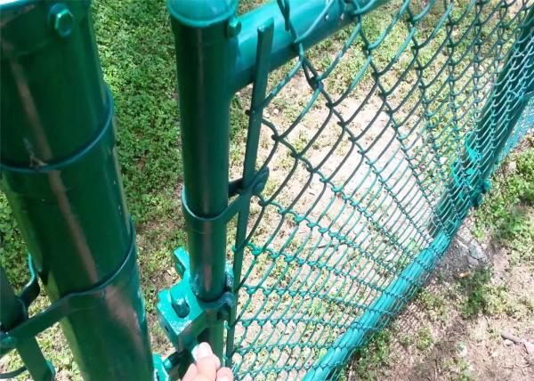 PVC Coated galvanized Chain Link Fence , Football field fence, basketball filed fence and Sport yard fence