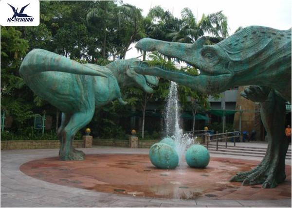 Snow Proof Life Size Fiberglass Statues Replica Dinosaur For Jurassic Dinosaur Park