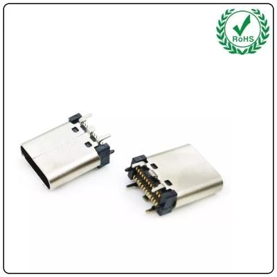 SMT através do tipo vertical conector fêmea USB do furo de C 3,0 3,1 3,2