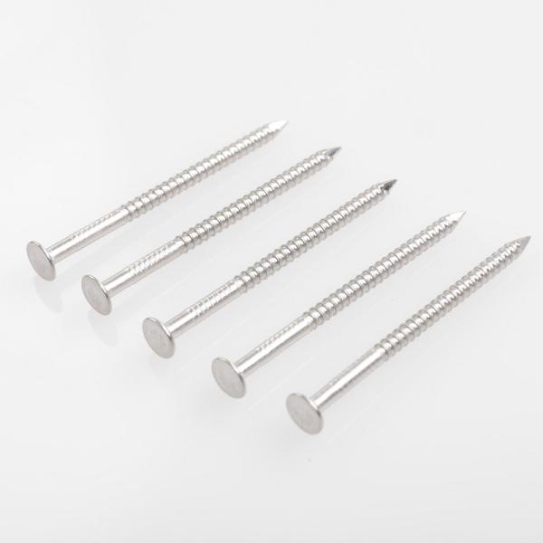 4.0 X 90MM SUS304 Flat Head Ring Shank Nails For Wood With CE Approved