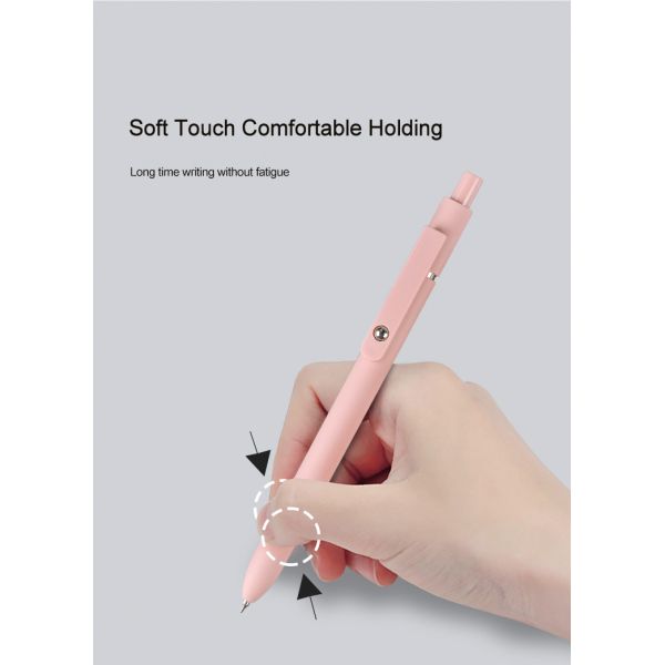 Crayon à bille à rouleaux créatif esthétique 0,5 mm Crayon en gel plastique à point fin sec rapide